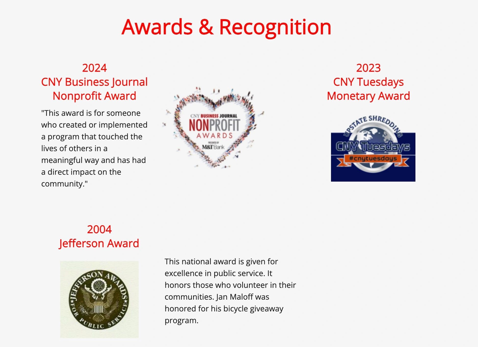 Awards ceremony — top photo